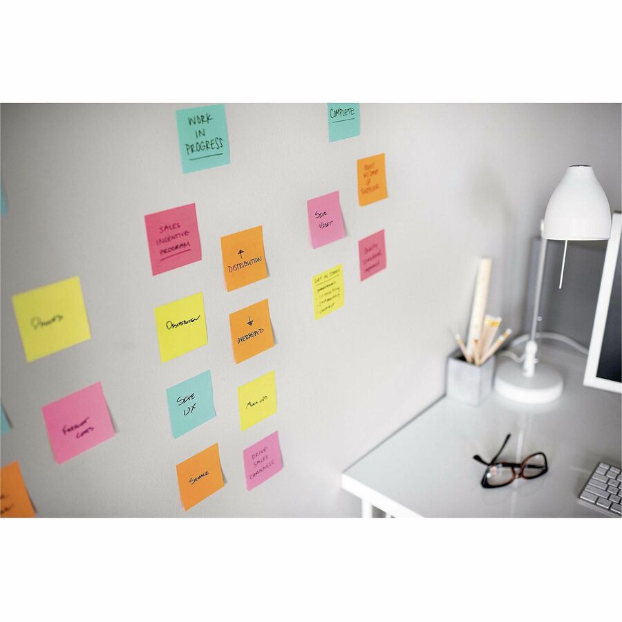 Post-It&Reg Super Sticky Dispenser Notes - Supernova Neons Color Collection