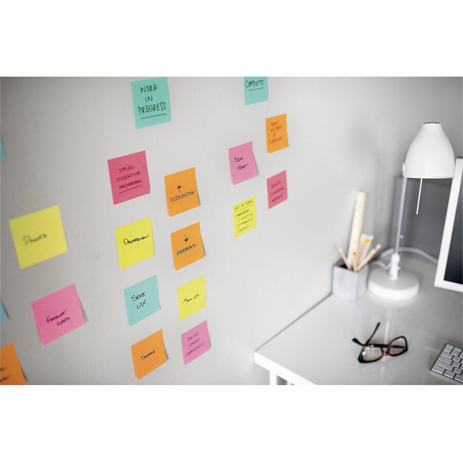 Post-It&Reg Super Sticky Dispenser Notes - Supernova Neons Color Collection