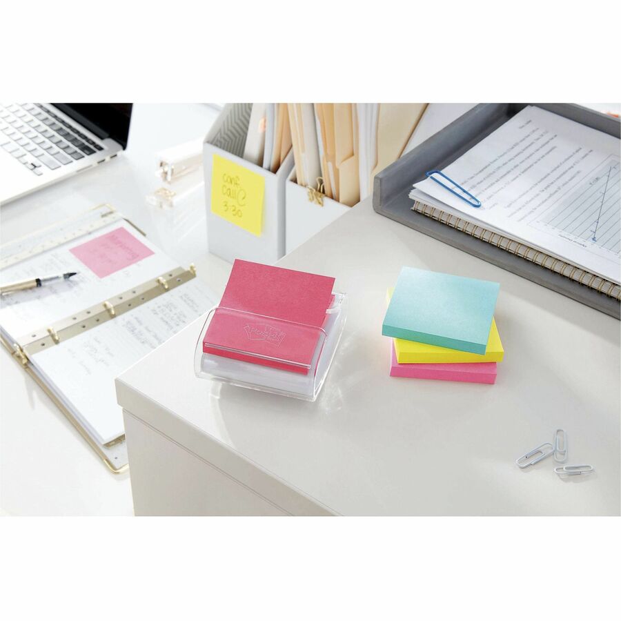 Post-It&Reg Super Sticky Dispenser Notes - Supernova Neons Color Collection