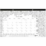 Blueline Doodleplan Compact Desk Pad - Botanica