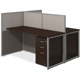 Bush Business Furniture Easy Office 60w 2 Person Straight Desk Office W3-Drawer Pedestals