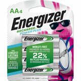Energizer Recharge Power Plus Rechargeable Aa Battery 4-Packs