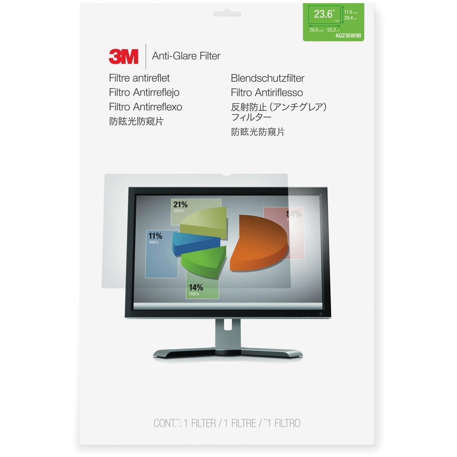 3m&Trade Anti-Glare Filter for 236in Monitor 169 Ag236w9b
