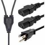 StarTech.com Computer Power Cord - NEMA 5-15P to 2x C13 - 10 ft.