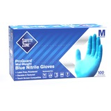 Safety Zone Powdered Blue Nitrile Gloves