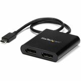 Startechcom Usb-C to Dual Displayport 12 Adapter Usb Type-C Multi-Monitor Mst Hub Dual 4k 30hz Dp Display Extendersplitter Windows