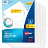 Avery&Reg Big Tab Printable Label Dividers Easy Peel Labels 8 Tabs