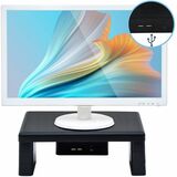 Dac Stax Ergonomic Height Adjustable Monitor Stand with 2 Usb Ports