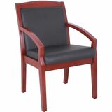 Lorell Sloping Arms Wood Guest Chair
