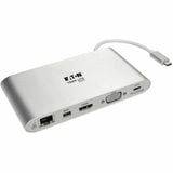 Tripp Lite Usb-C Dock Dual Display - 4k Hdmimdp Vga Usb 32 Gen 1 Usb-Ac Hub Gbe Memory Card 100w Pd Charging