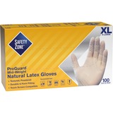 Safety Zone Powdered Natural Latex Gloves