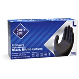 Safety Zone Powder Free Black Nitrile Gloves