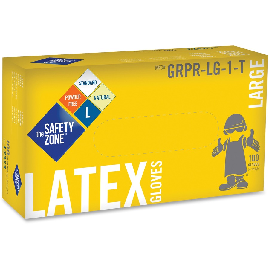 Safety Zone 5 Mil Latex Gloves