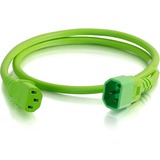 C2g 1ft 14awg Power Cord (Iec320c14 to Iec320c13) - Green