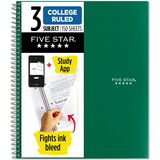 Five Star College Ruled 3 - Subject Notebook - Letter
