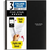 Five Star College Ruled 3 - Subject Notebook - Letter