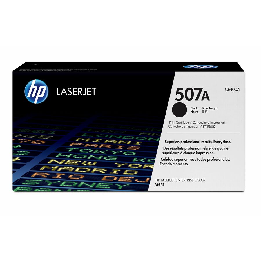Hp 507a (Ce400a) Original Laser Toner Cartridge - Single Pack - Black - 1 Each