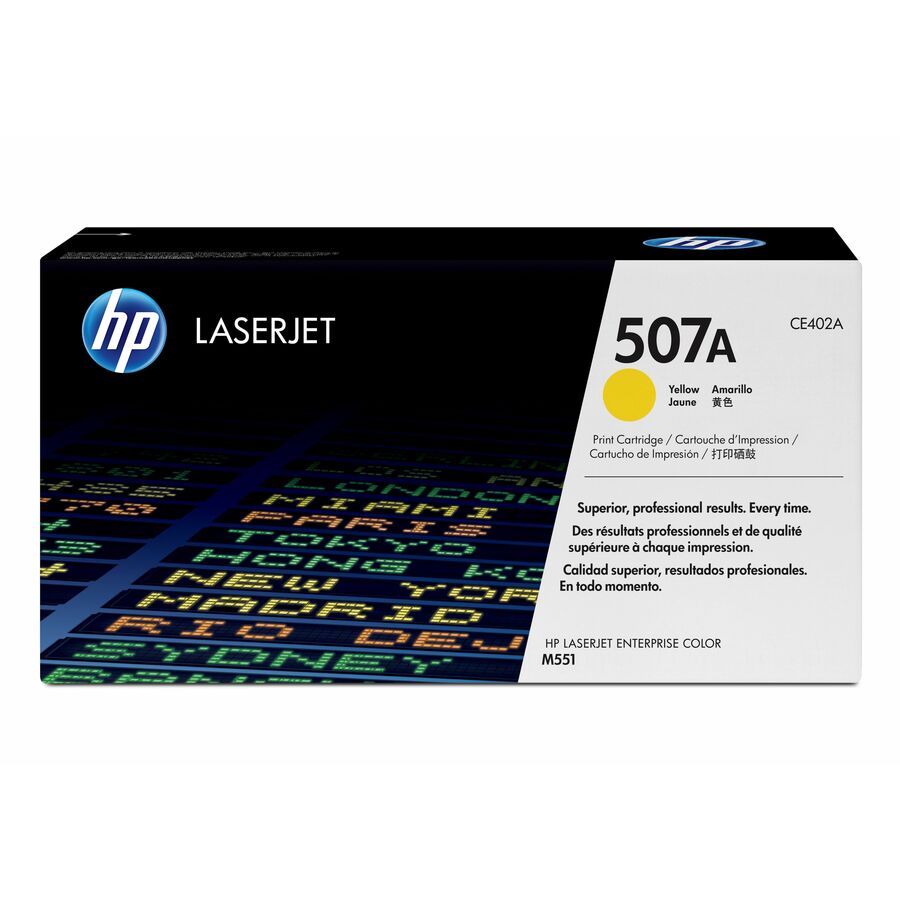 Hp 507a (Ce402a) Original Laser Toner Cartridge - Single Pack - Yellow - 1 Each