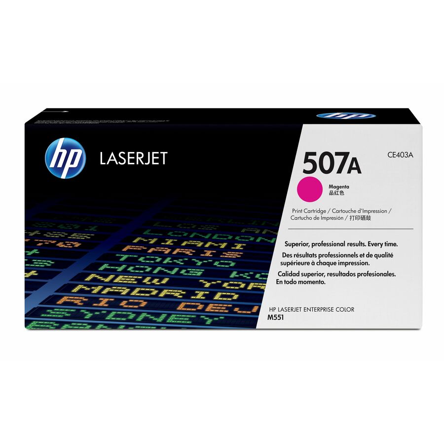 Hp 507a (Ce403a) Original Laser Toner Cartridge - Single Pack - Magenta - 1 Each