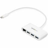 Startechcom 3 Port Usb C Hub with Gigabit Ethernet - Usb-C to 3x Usb-a - Usb 30 - White - Usb Hub with Gbe - Usb-C to Usb Adapter - Usb Type C Hub