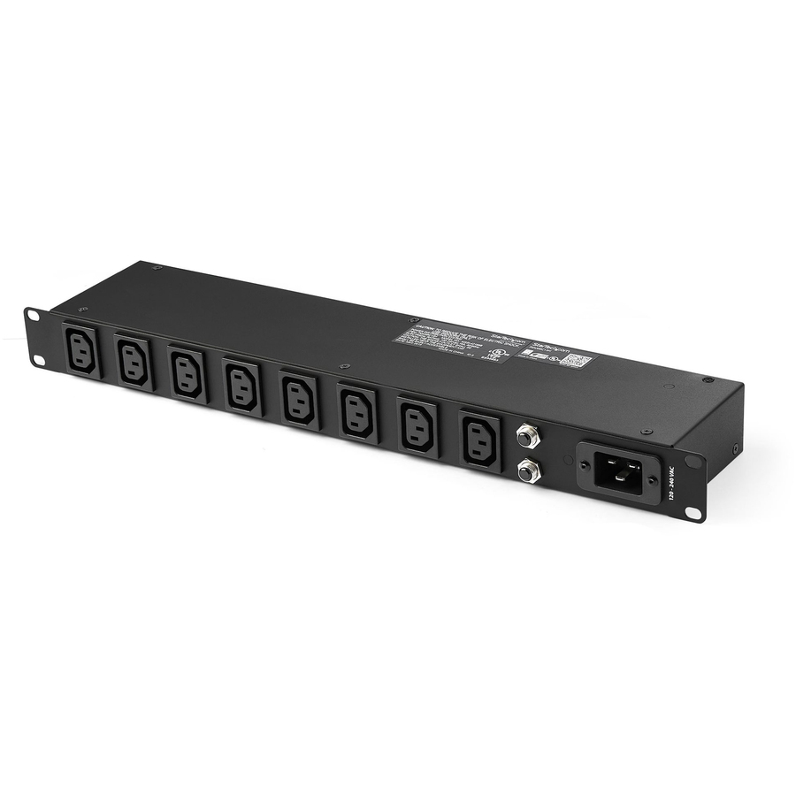Startechcom 1u 19 8 Port Rack Mount Pdu Iec C13 Socket Rackmount Power ...