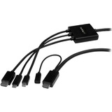 Startechcom Usb-C Hdmi Cable Adapter - 6 Ft 2m - 4k - Thunderbolt Compatible - Hdmi Usb C Mini Displayport to Hdmi Cable