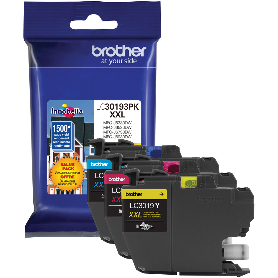 Brother Lc30193pk Original Inkjet Ink Cartridge - Cyan Magenta Yellow - 3 Pack