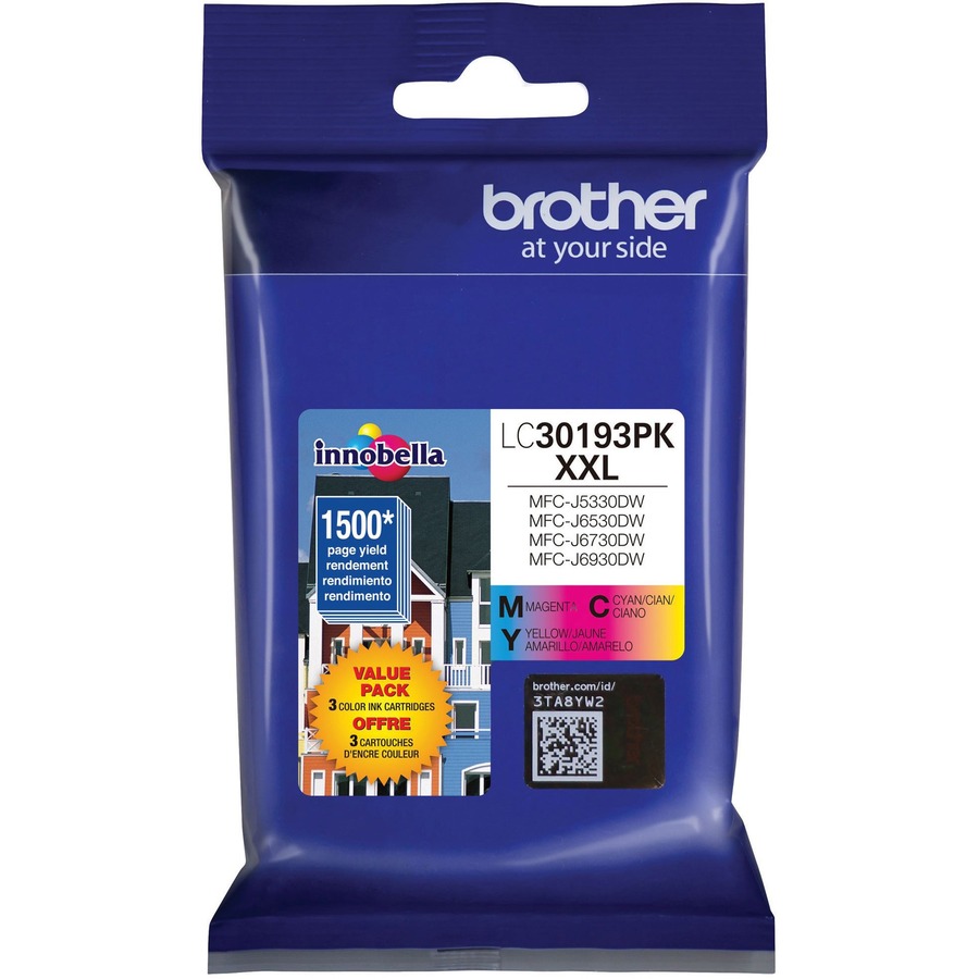 Brother Lc30193pk Original Inkjet Ink Cartridge - Cyan Magenta Yellow - 3 Pack