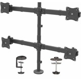 Startechcom Desk Mount Quad Monitor Arm 4 Vesa Displays Up to 27 (176lb8kg) Ergonomic Height Adjustable Articulating Pole Mount