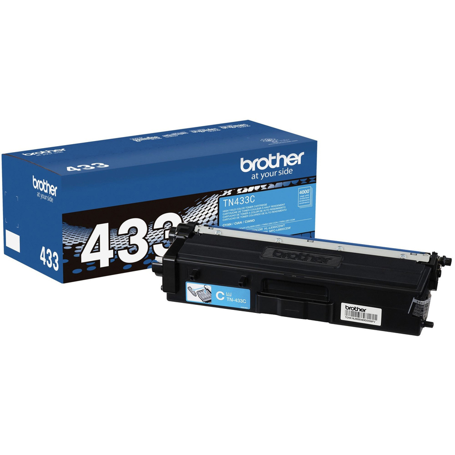 Brother Tn433c Original High Yield Laser Toner Cartridge - Cyan - 1 Each