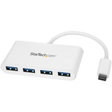 StarTech.com USB-C Hub - 4-Port USB 3.0 - USB-C to 4x USB-A - Bus Powered - White