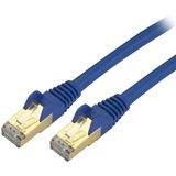 Startechcom 2ft Cat6a Ethernet Cable - 10 Gigabit Category 6a Shielded Snagless 100w Poe Patch Cord - 10gbe Blue Ul Certified Wiringtia