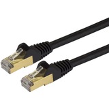 Startechcom 8ft Cat6a Ethernet Cable - 10 Gigabit Category 6a Shielded Snagless 100w Poe Patch Cord - 10gbe Black Ul Certified Wiringtia