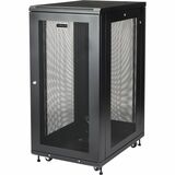 Startechcom 24u 19 Server Rack Cabinet 4 Post Adjustable Depth 2-30 Wcasterscable Management1u Shelf Locking Doors and Side Panels