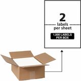 Avery&Reg Waterproof Shipping Labels with Ultrahold&Reg Permanent Adhesive 5-12 X 8-12 1000 Labels for Laser Printers (95526)