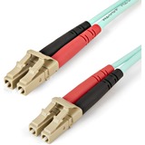 Startechcom 5m (15ft) Lcupc to Lcupc Om4 Multimode Fiber Optic Cable 50125&Microm Lommfvcsel Zipcord Fiber 100g Lszh Fiber Patch Cord