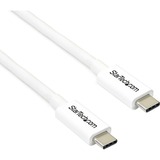 Startechcom 2m Thunderbolt 3 Cable - 20gbps - White - Thunderbolt Usb-C Displayport Compatible - Thunderbolt 3 Usb-C Cable