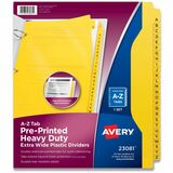 Avery&Reg Heavy-Duty Plastic a-Z Industrial Dividers