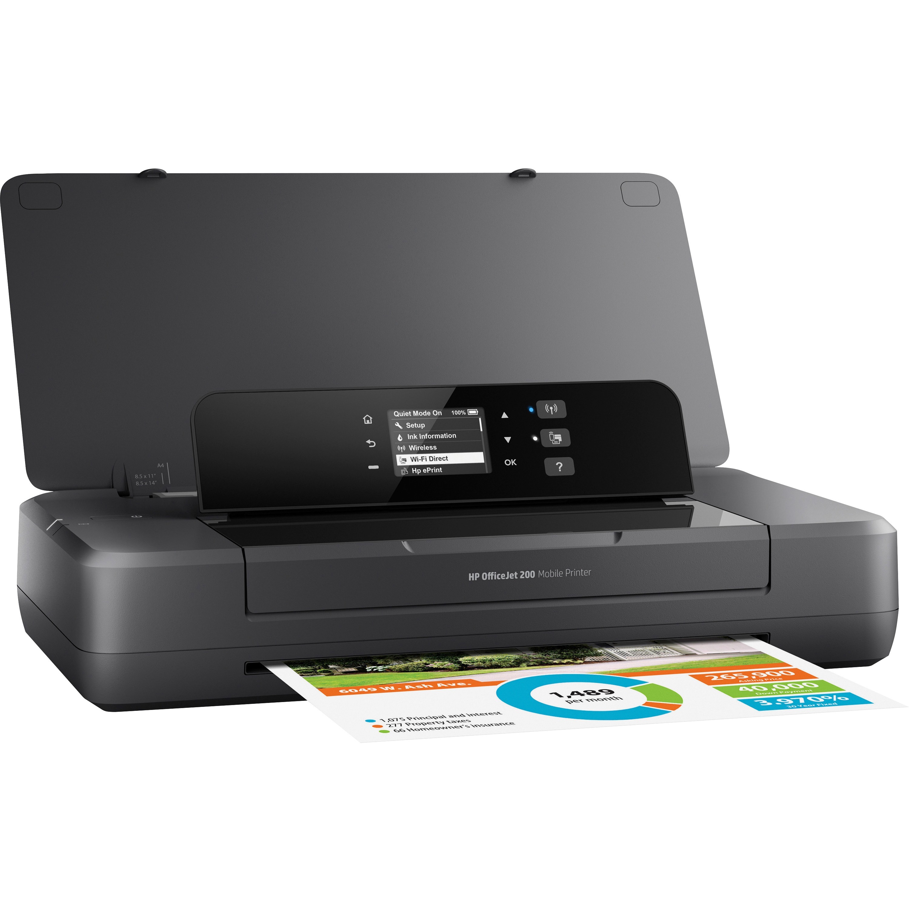 Hp Officejet 200 Portable Inkjet Printer - Color
