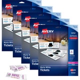Avery&Reg Blank Tickets with Tear-Away Stubs