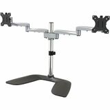 Startechcom Dual Monitor Stand Ergonomic Desktop Monitor Stand for Up to 32(176lb8kg) Vesa Displays Free-Standing Adjustable Silver