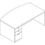 Lacasse Concept 70 Left Pedestal Bow Front Desk