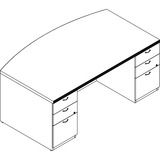 Lacasse Concept 70 Double Pedestal Bow Front Desk