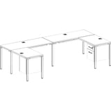 Boss 2 - L Shaped Desk Units 2 Pedestals