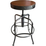 Holland Bar Stools 910 Clear Coat Industrial Adjustable Stool