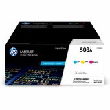 Hp 508a Original Laser Toner Cartridge - Cyan Magenta Yellow - 3 Pack