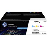 Hp 202a (Cf500am) Original Laser Toner Cartridge - Cyan Magenta Yellow - 3 Carton