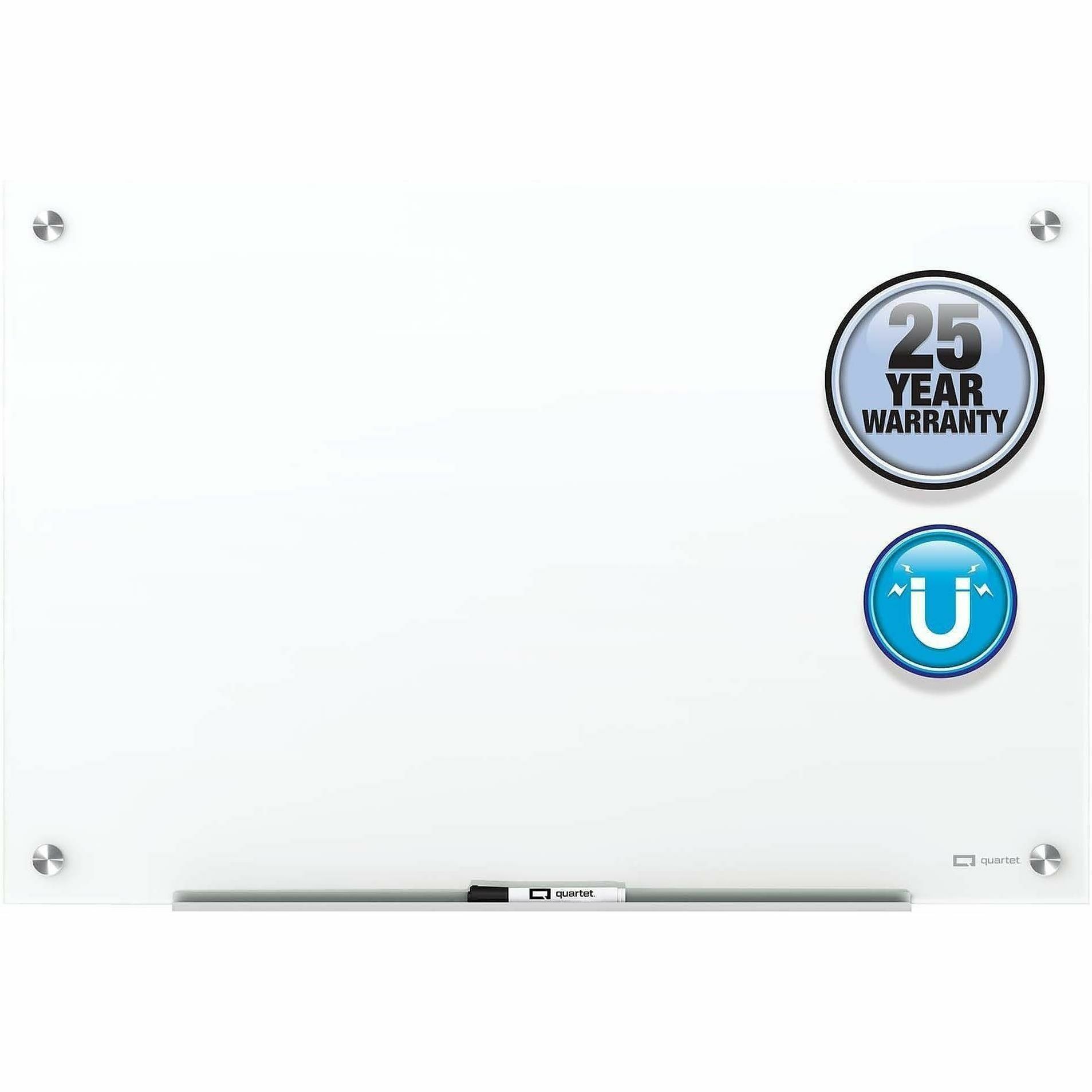 Quartet Magnetic Glass Dry-Erase Board