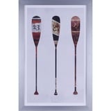 Lorell 3 Paddles Design Abstract Framed Canvas Art