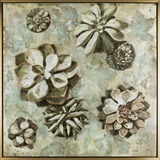 Lorell Succulent Floral Design Framed Canvas Art